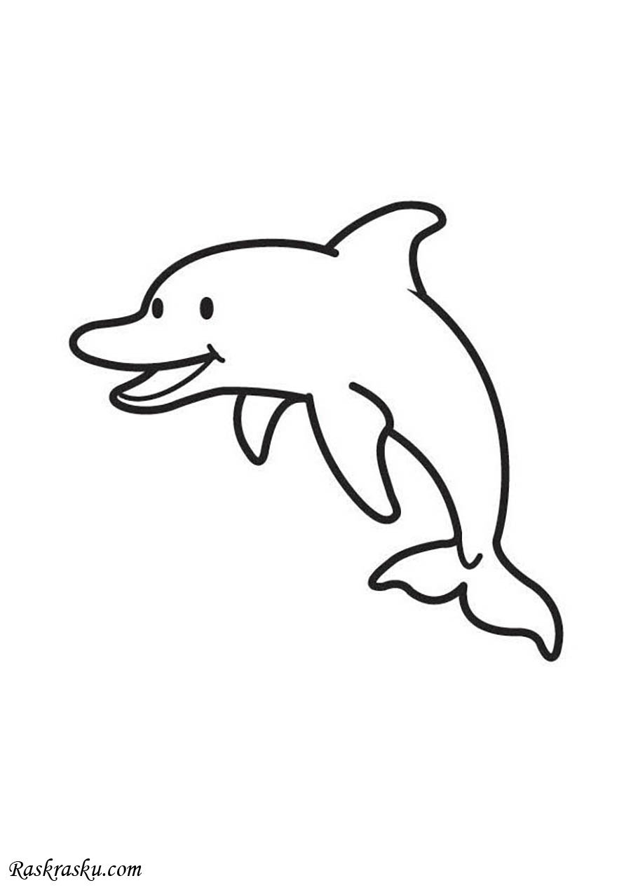 Раскраски для детей Дельфинчик