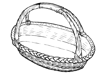 Корзинка раскраска