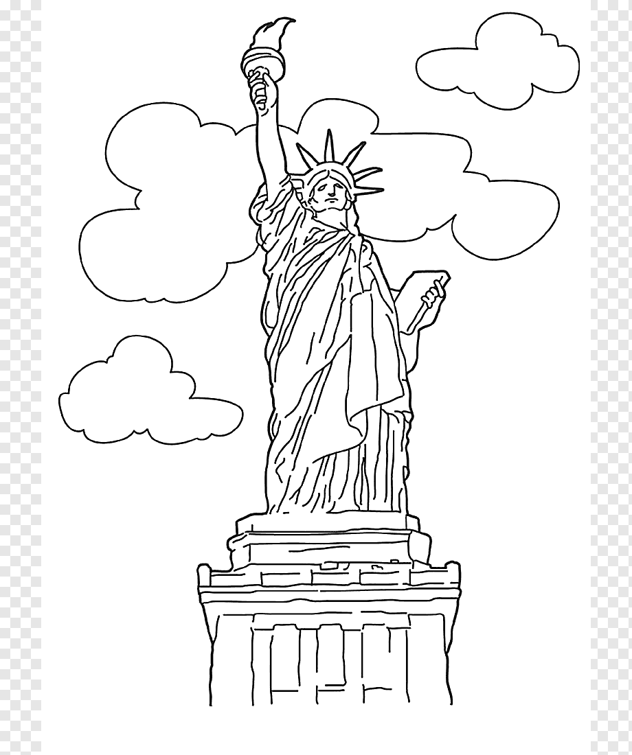Америка раскраска статуя свободы