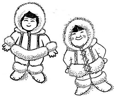 Раскраска народы севера