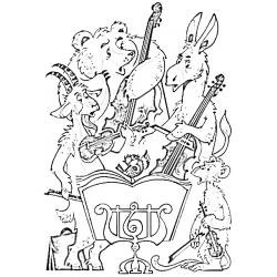 Раскраска квартет из басни Крылова