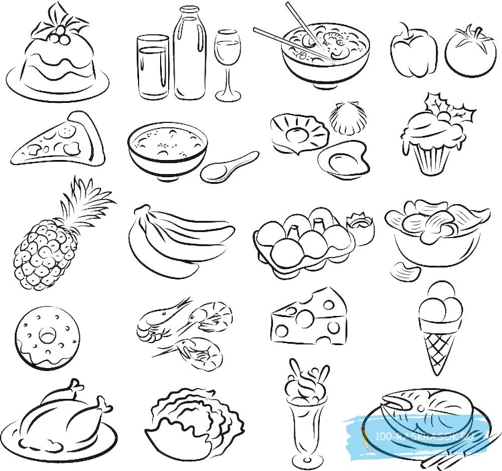 картинки полезной еды рисунки