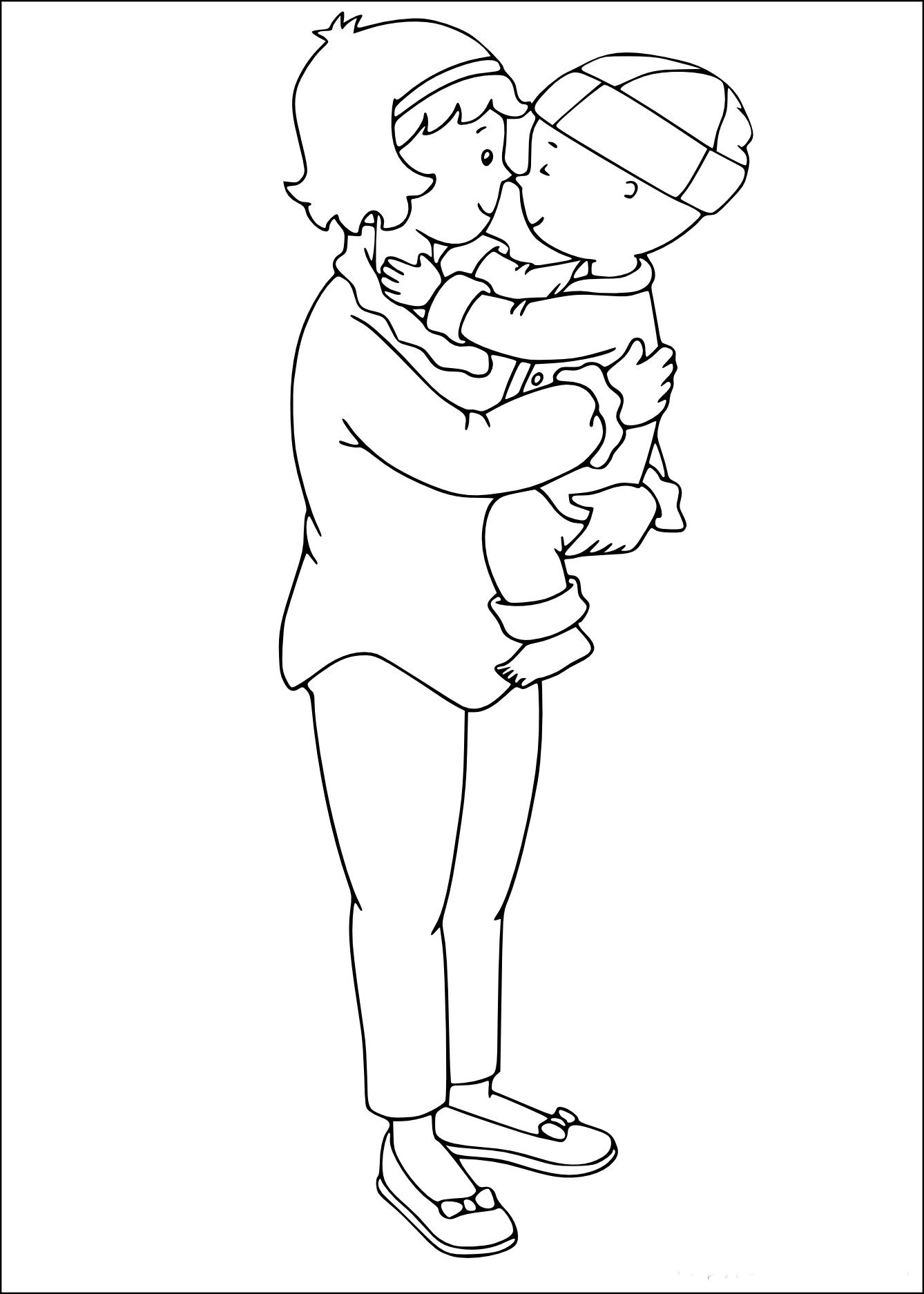 Раскраска мама с младенцем