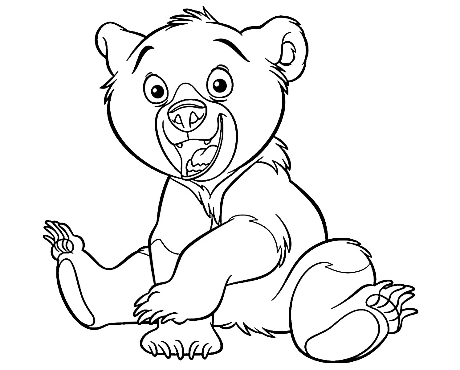 Медведь рисунок раскраска
