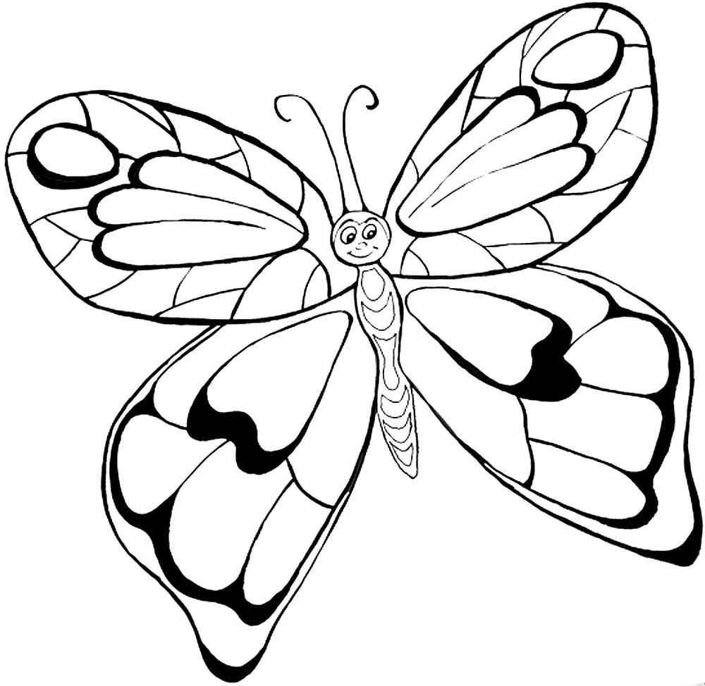 Раскраска бабочка и пчела