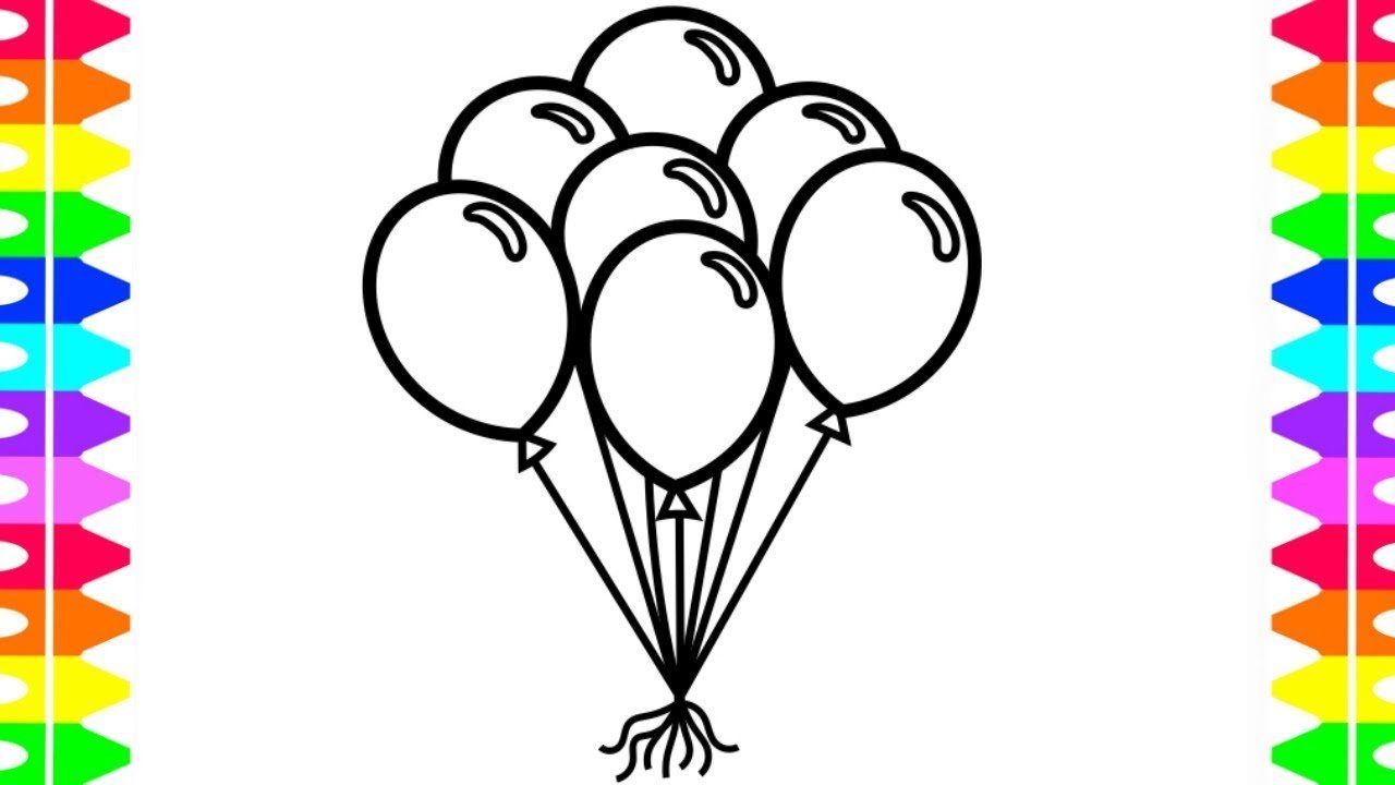 Рисунок шарики воздушные шаблоны