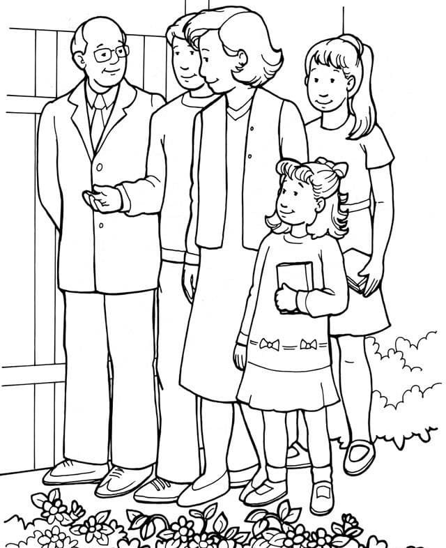 Картинки раскраски про семью для детей