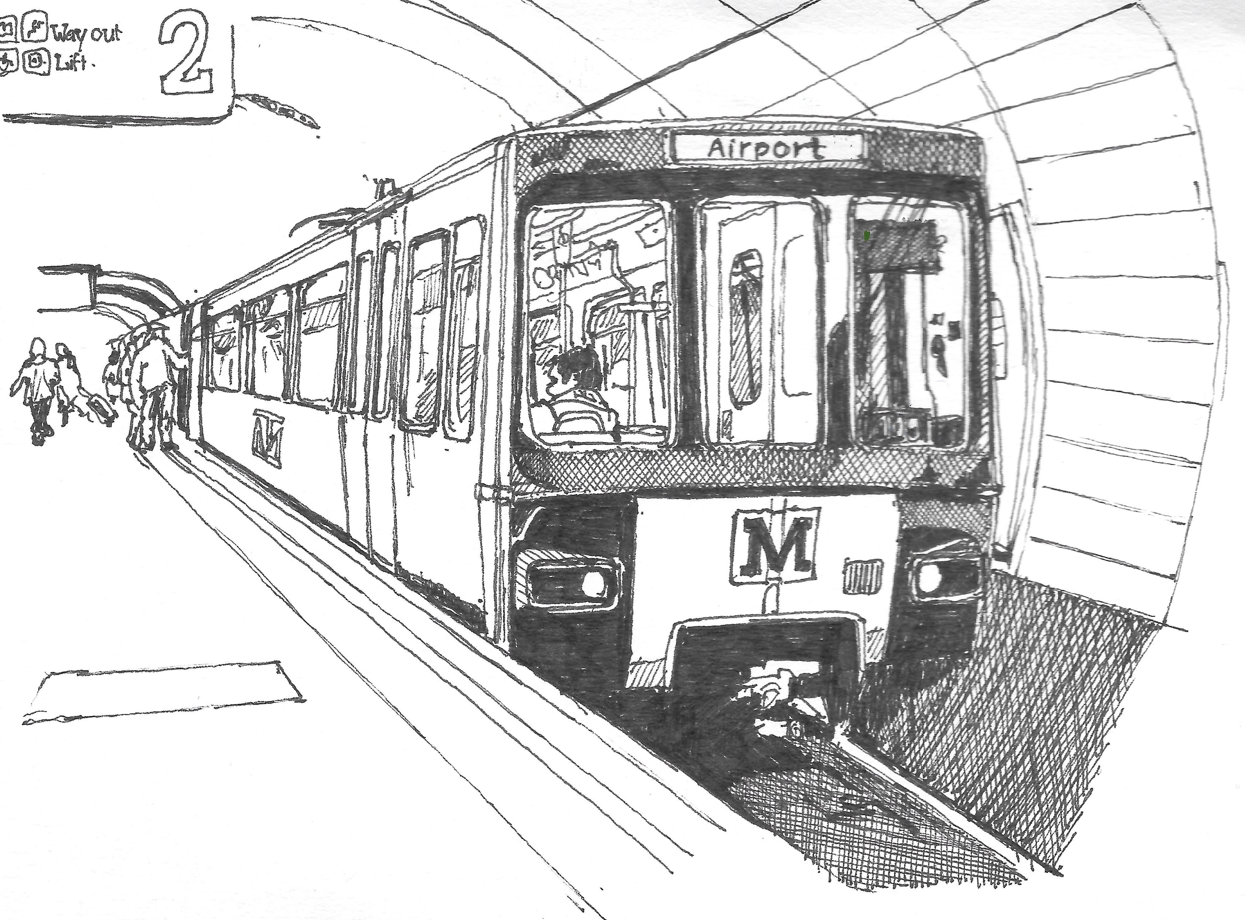Раскраска станция метро