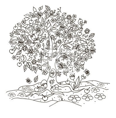 Дерево для раскрашивания