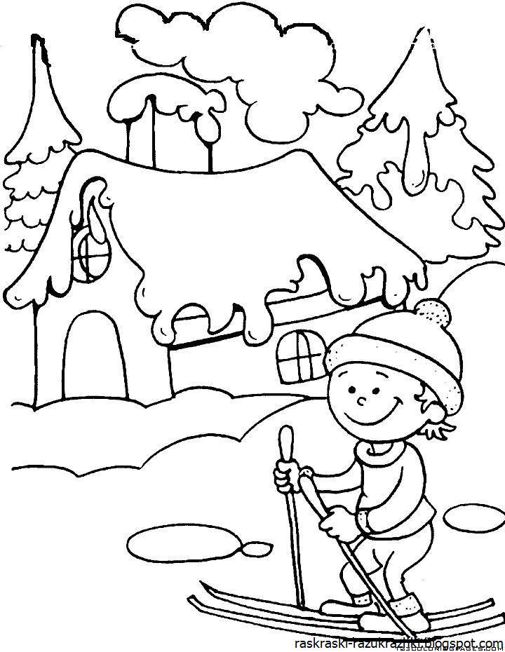 Раскраска зима для детей в детском саду. Раскраска зима. Раскраска. Зимние забавы. Дети зимой раскраска. Зимний пейзаж раскраска для детей.