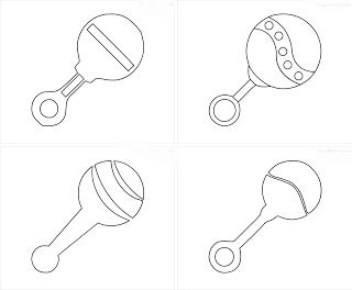 Трафарет погремушка