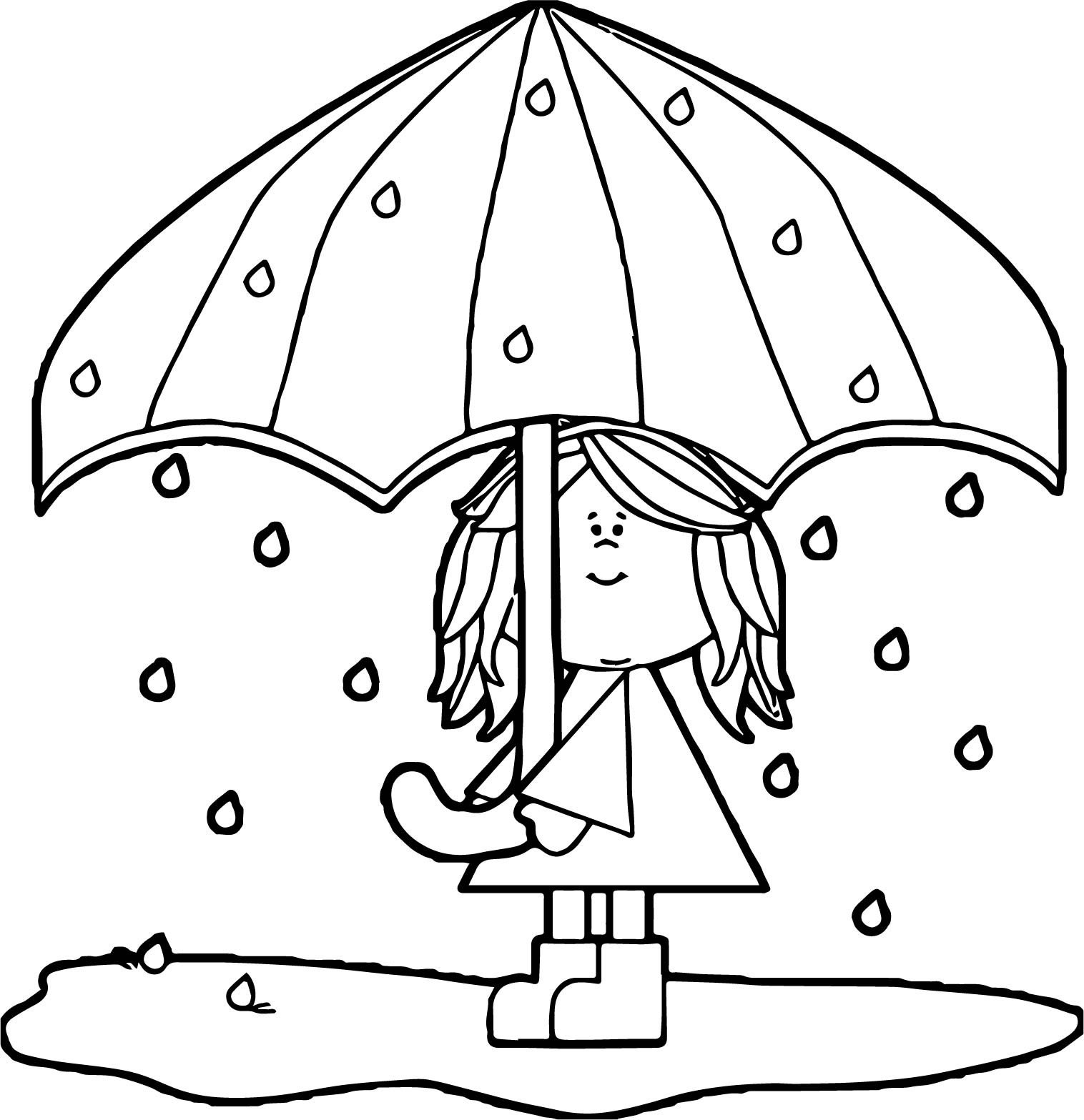 Зонт раскраска для малышей
