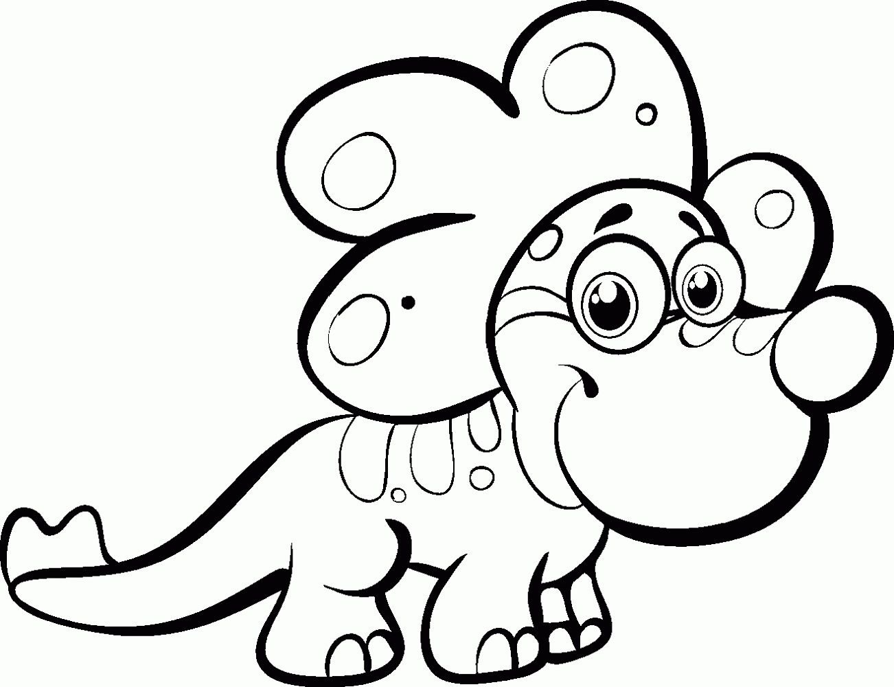 Динозавр раскраска для детей