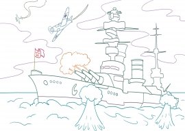 Раскраска наша армия сильна для детей