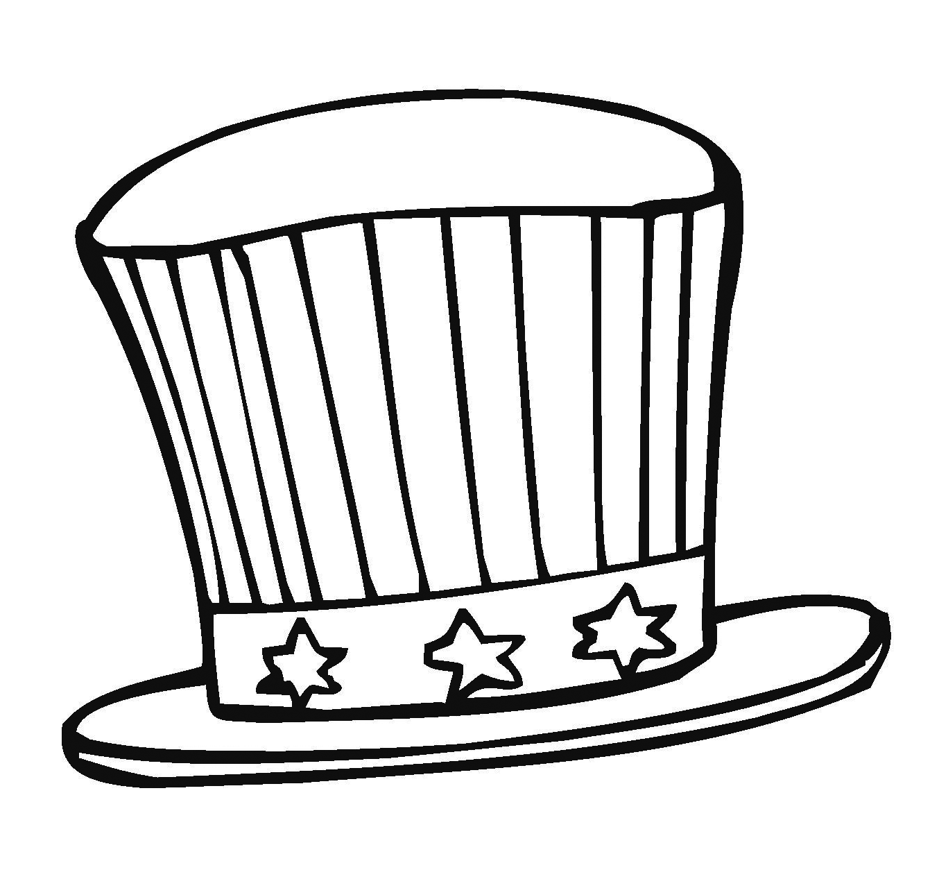 Шляпа раскраска для детей