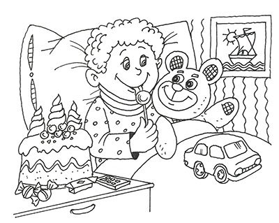 Грипп раскраска