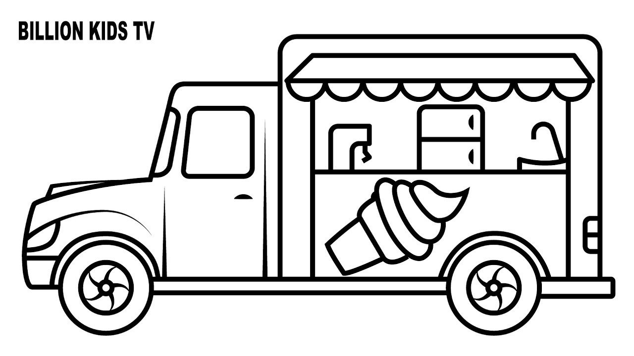 Раскраска мороженщик. Фургон мороженщика раскраска. Мороженщик раскраска. Грузовик раскраска для детей. Фургон с мороженым раскраска.