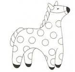 Дымковская игрушка лошадка раскраска для детей 3-4 лет