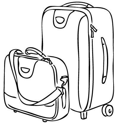 Чемодан раскраска