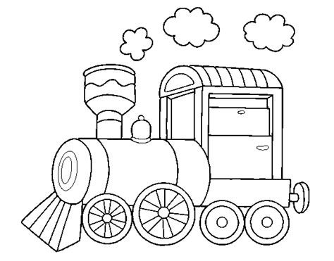 Картинка раскраска паровоз для детей