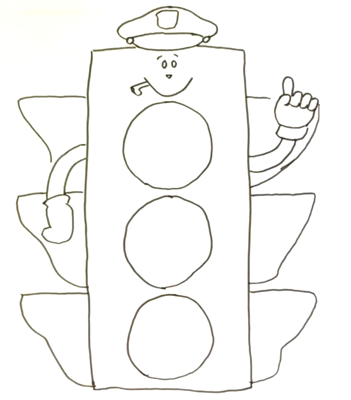 Светофор раскраска