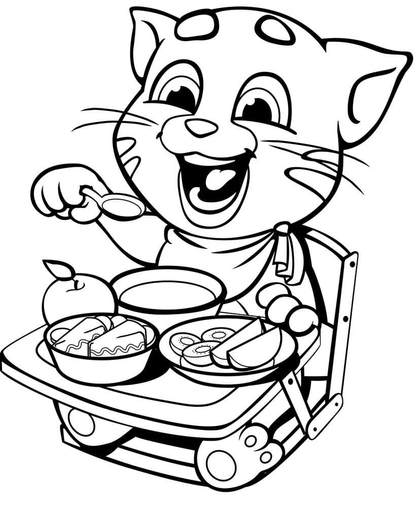 картинки котик бубу еда