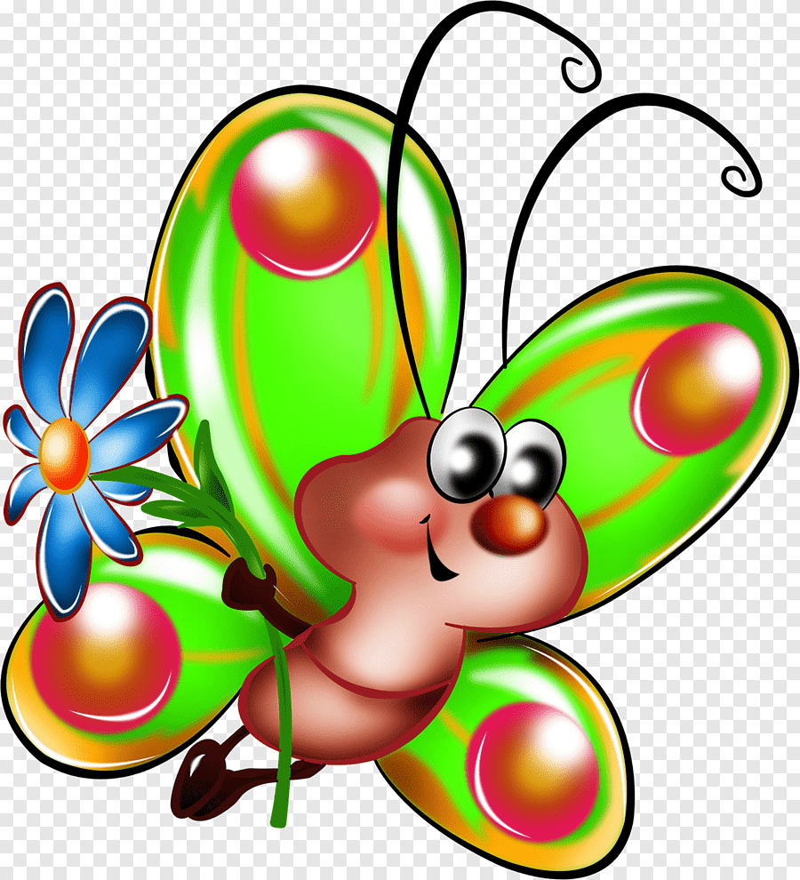Красивые мультяшные бабочки