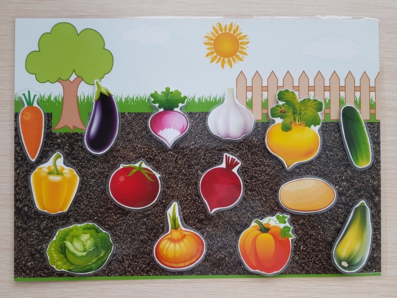 Картинка огорода с овощами для детей