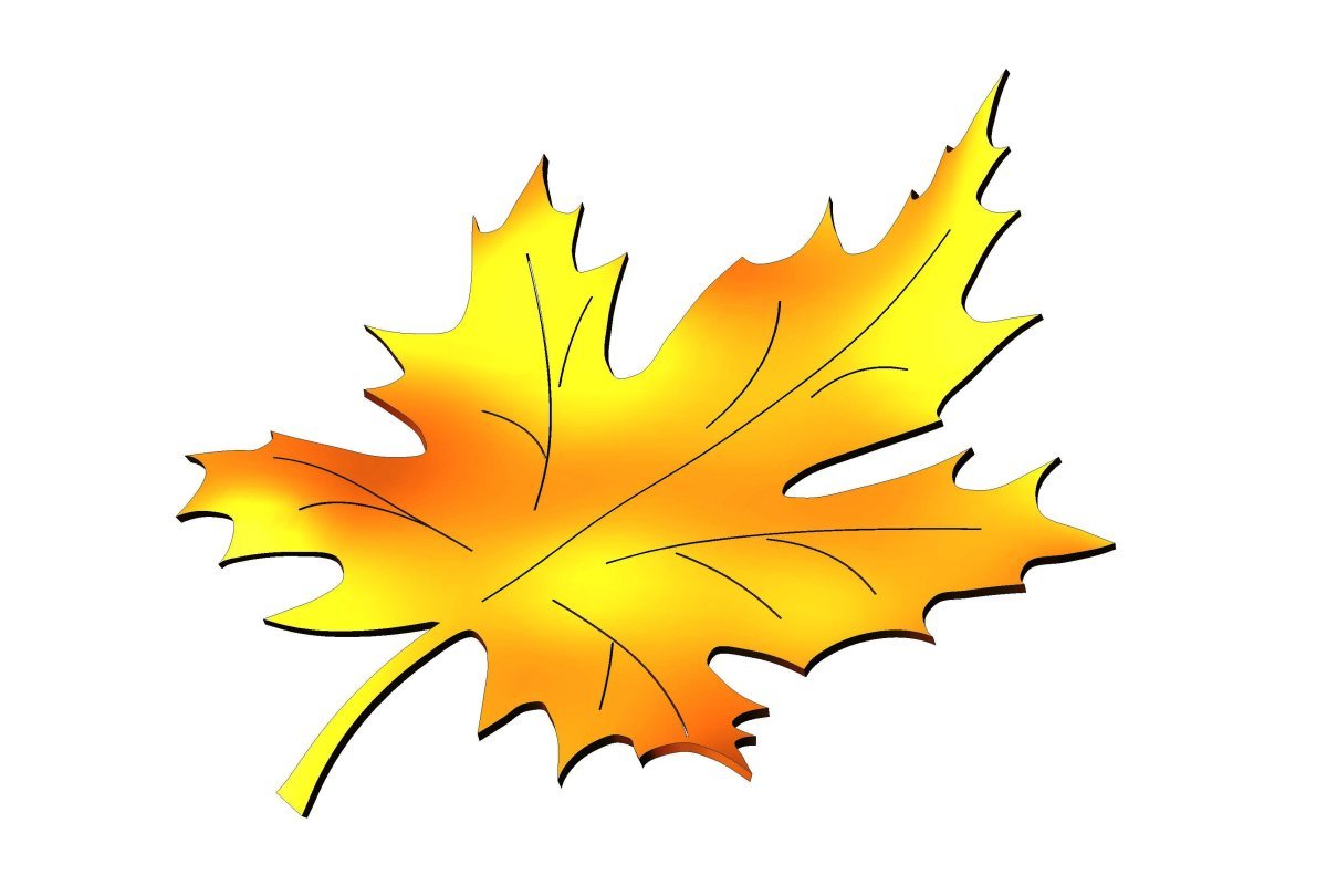 Осенние листья для детей на прозрачном фоне