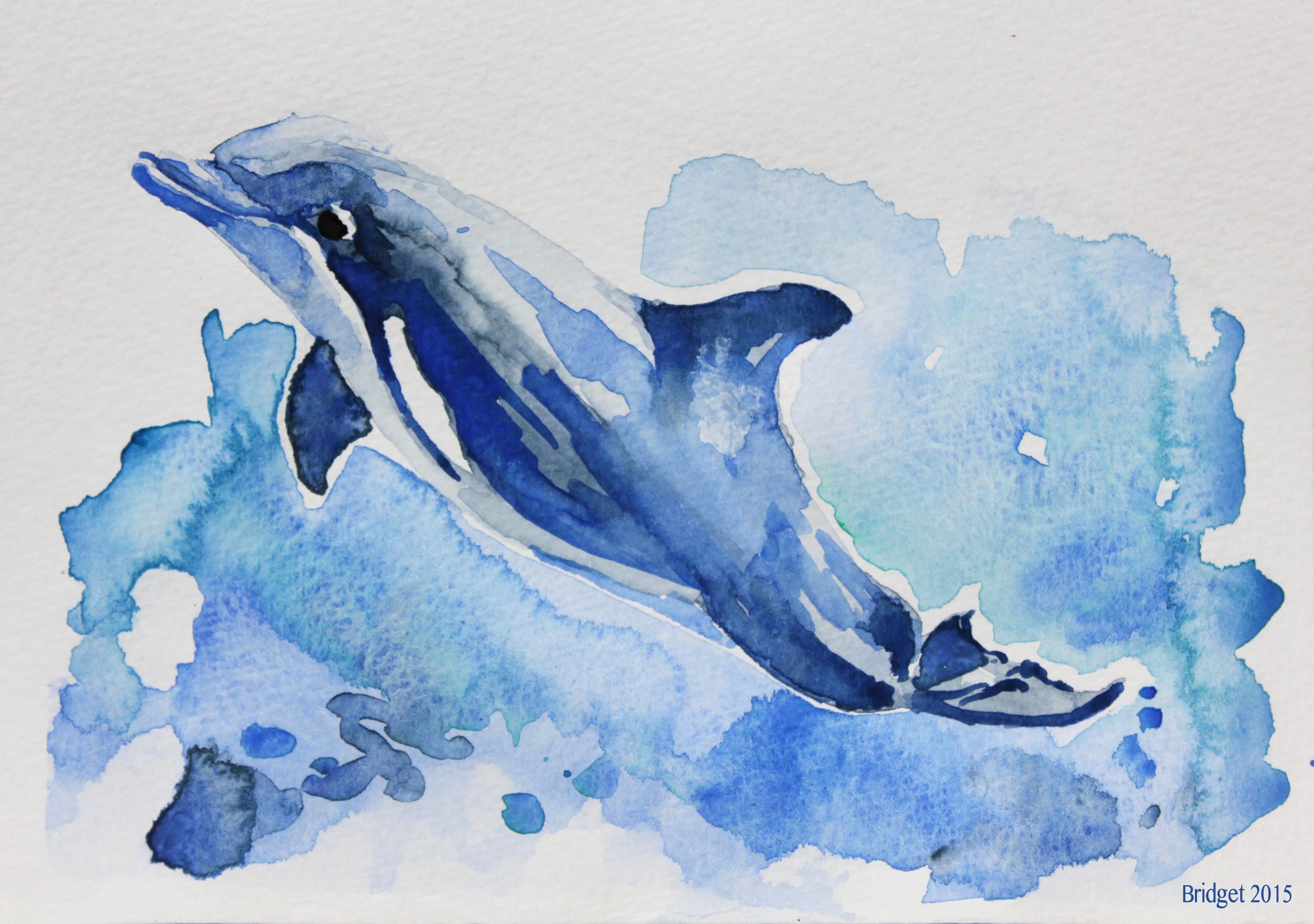 Акварельные карандаши дельфины