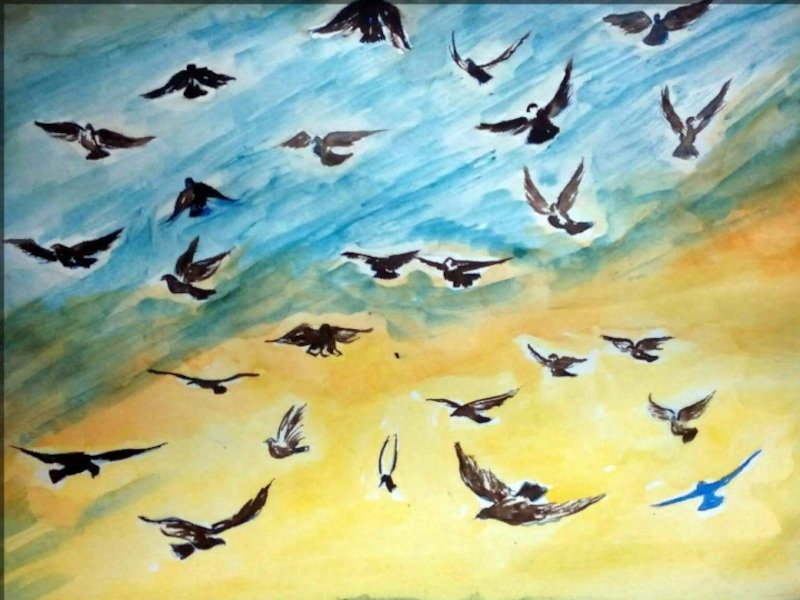 Фон перелетные птицы для детей. Ритм пятен птицы. Живопись птицы улетают. Рисование для детей перелетные птицы. Ритмическое изображение летящих птиц.