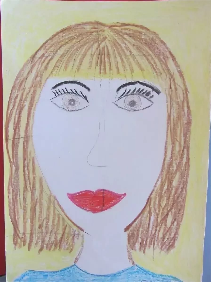 Рисование портрета мамы для дошкольников