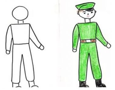 Рисование солдат на посту