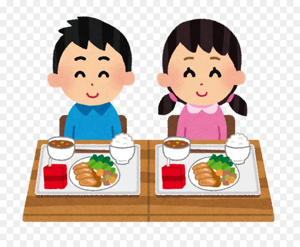 Обед в детском саду мультяшный