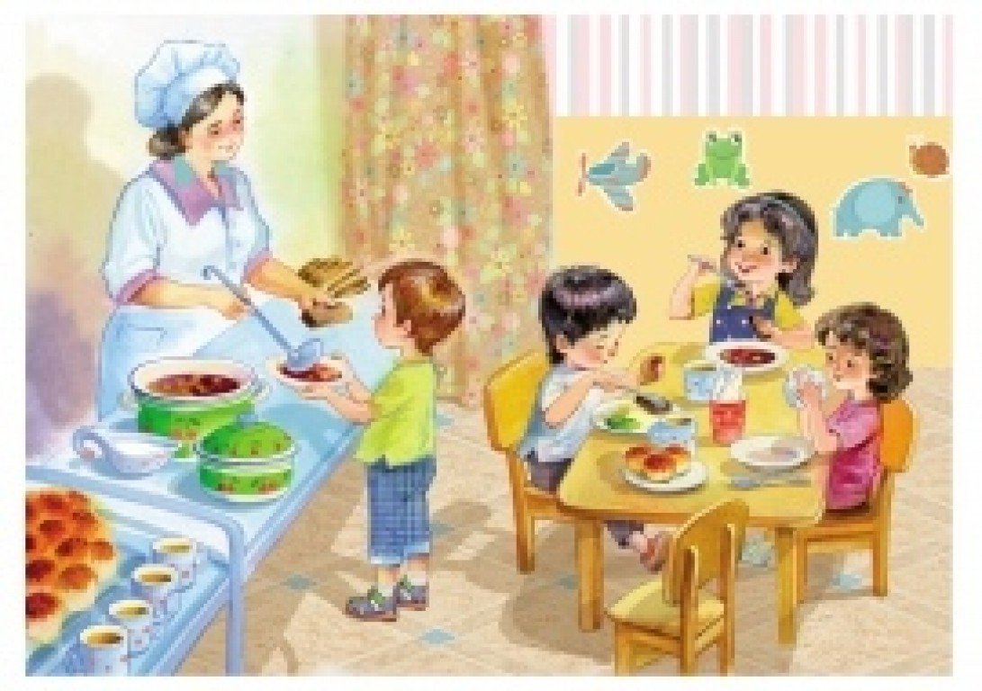 Помоги маме накрыть на стол окружающий мир. Картина дети обедают в детском саду. Обед детей в детском саду. Профессия няня в детском саду. Малыши обедают в садике.