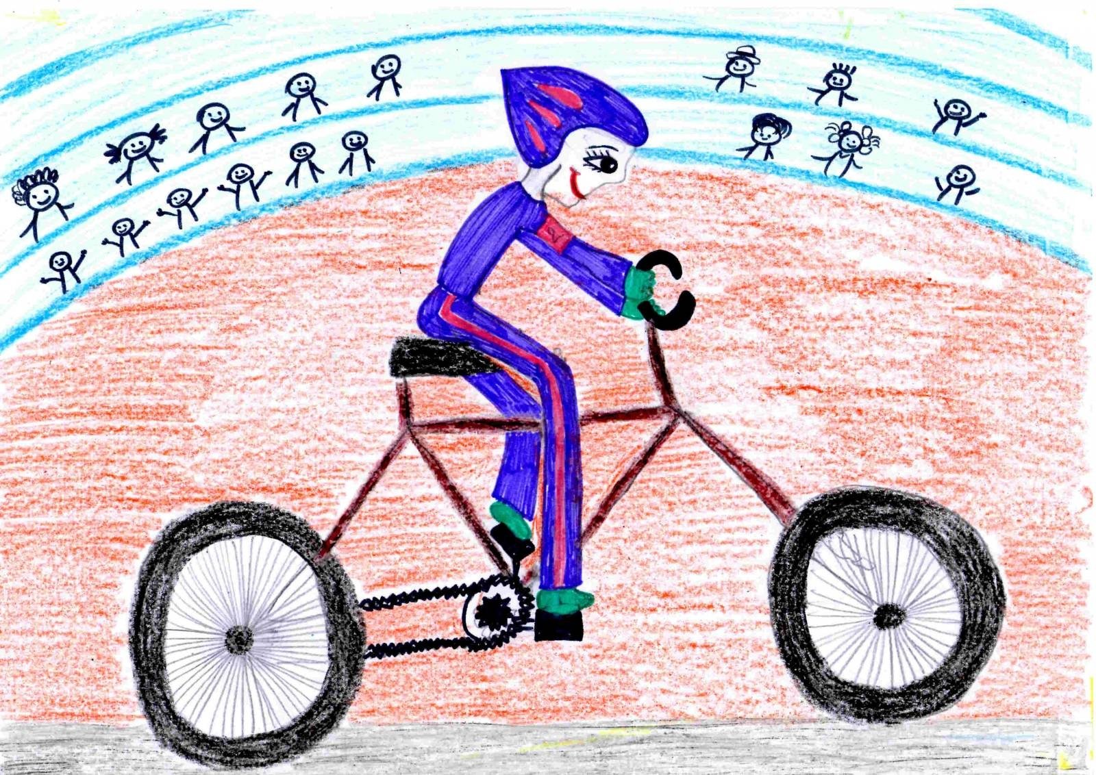 Спорт рисование велосипед