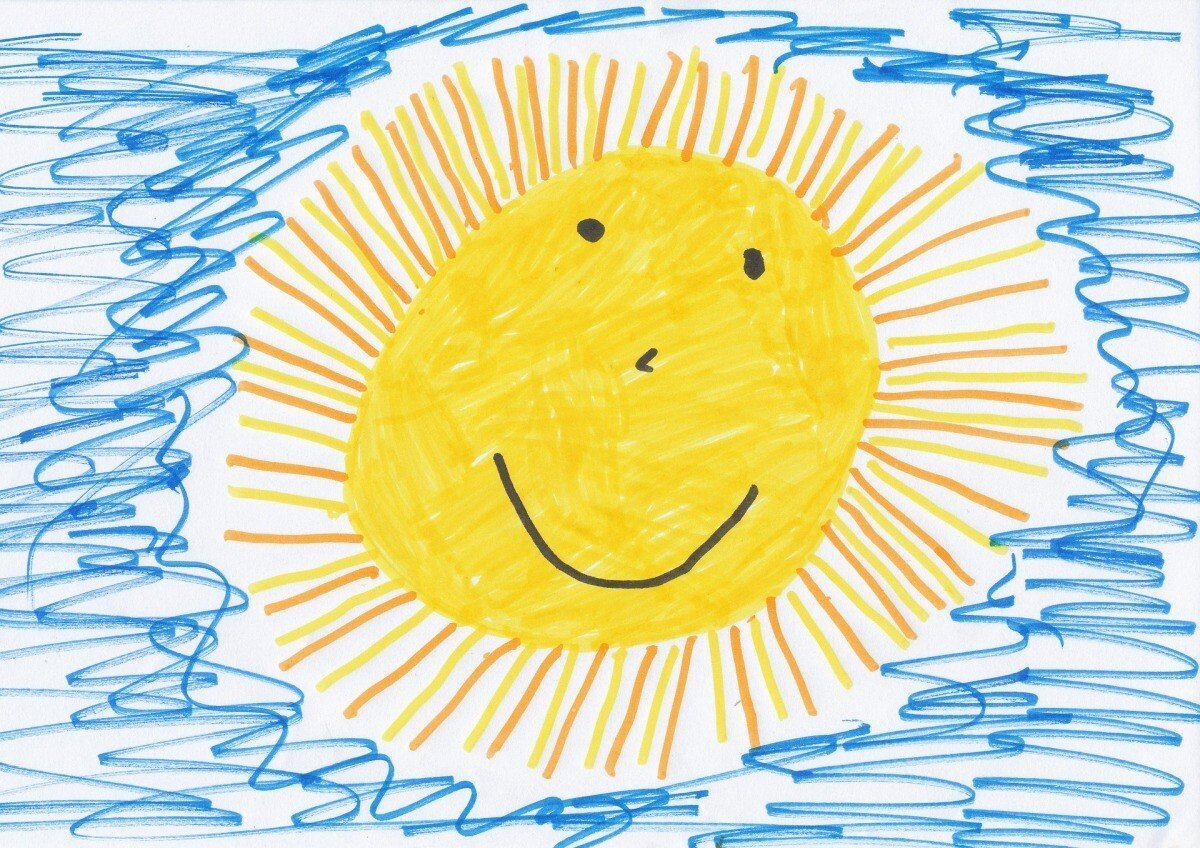 Детские рисунки солнышко