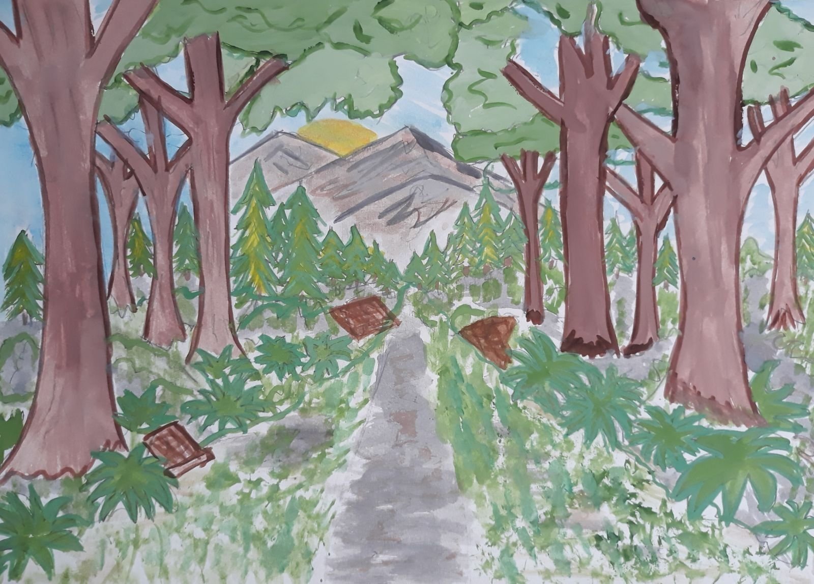 Рисунок лес глазами детей. Рисунок леса. Рисунок на тему лес. Рисунок леса для детей. Детский рисунок леса.