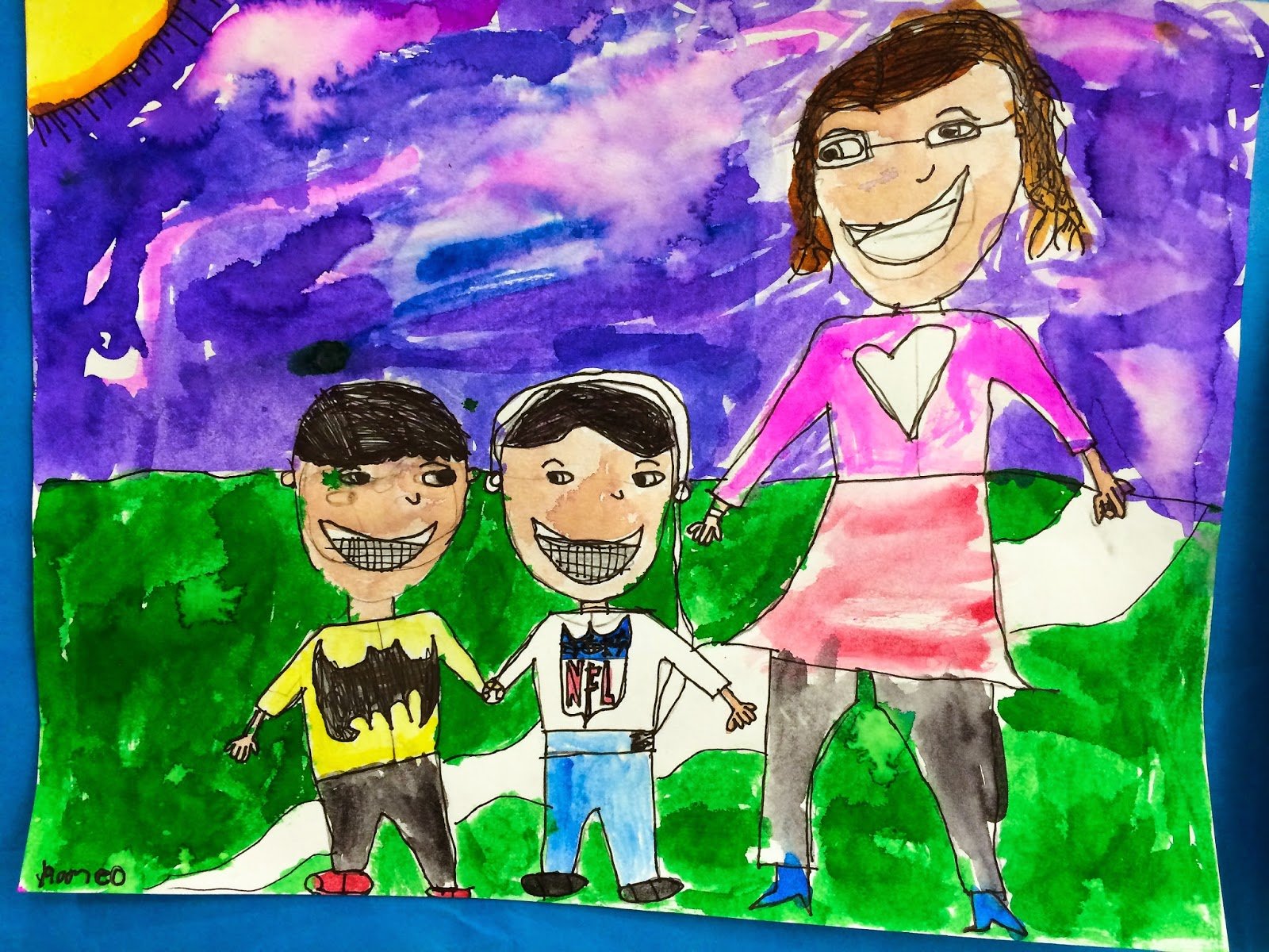 Рисунок моя семья с креативом