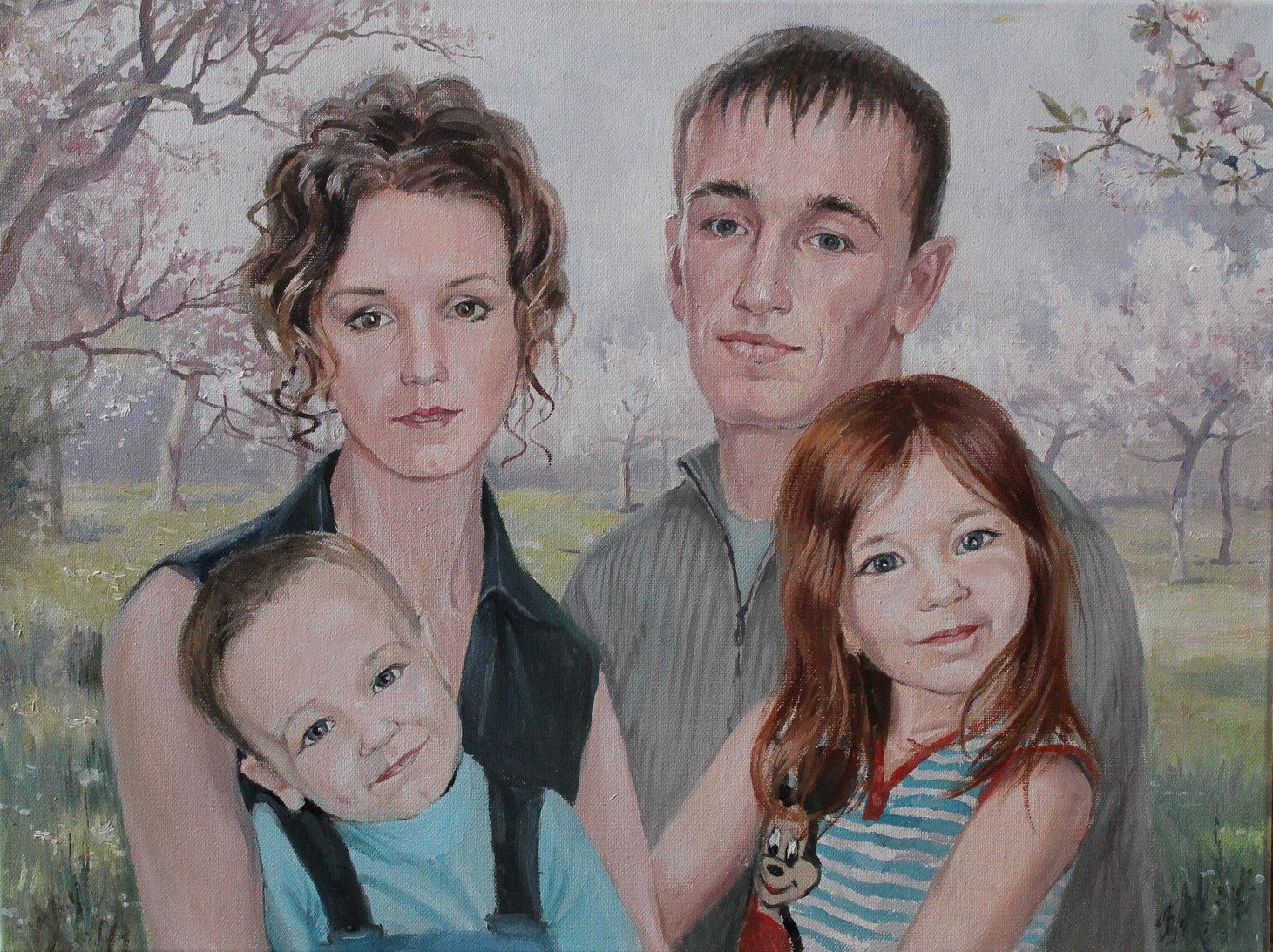 Портретное рисование семейное
