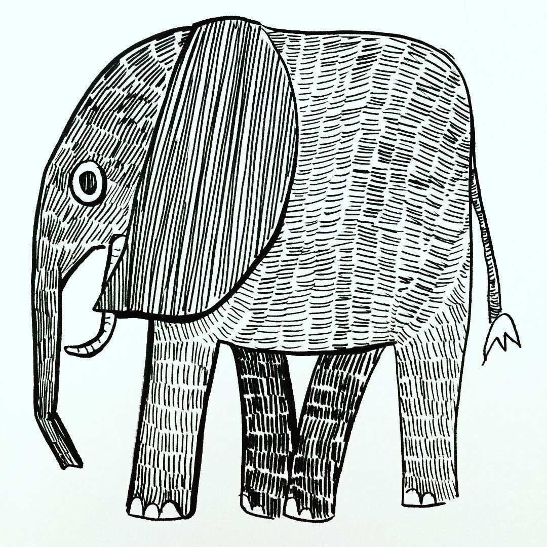 Декоративное изображение слона