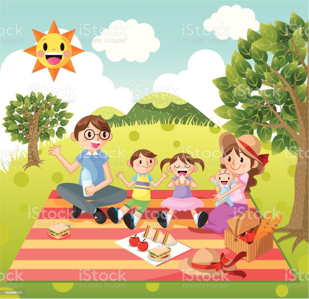 Рисунки отдыха на пикнике детские
