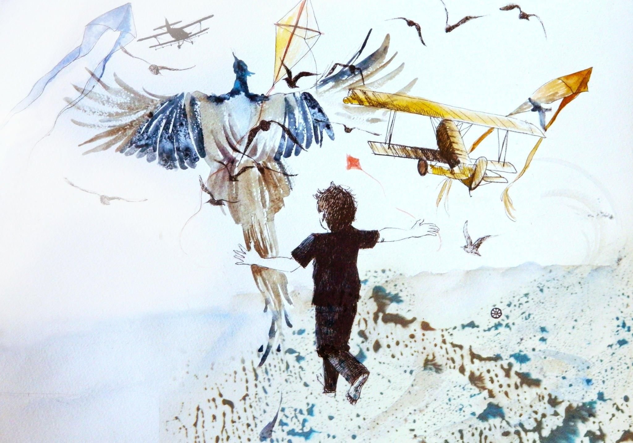 Полет птицы и полет человека. Полет в живописи. Полет акварель. Полет иллюстрация. Летать живопись.