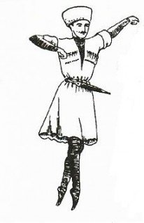 Грузинский танец рисунок