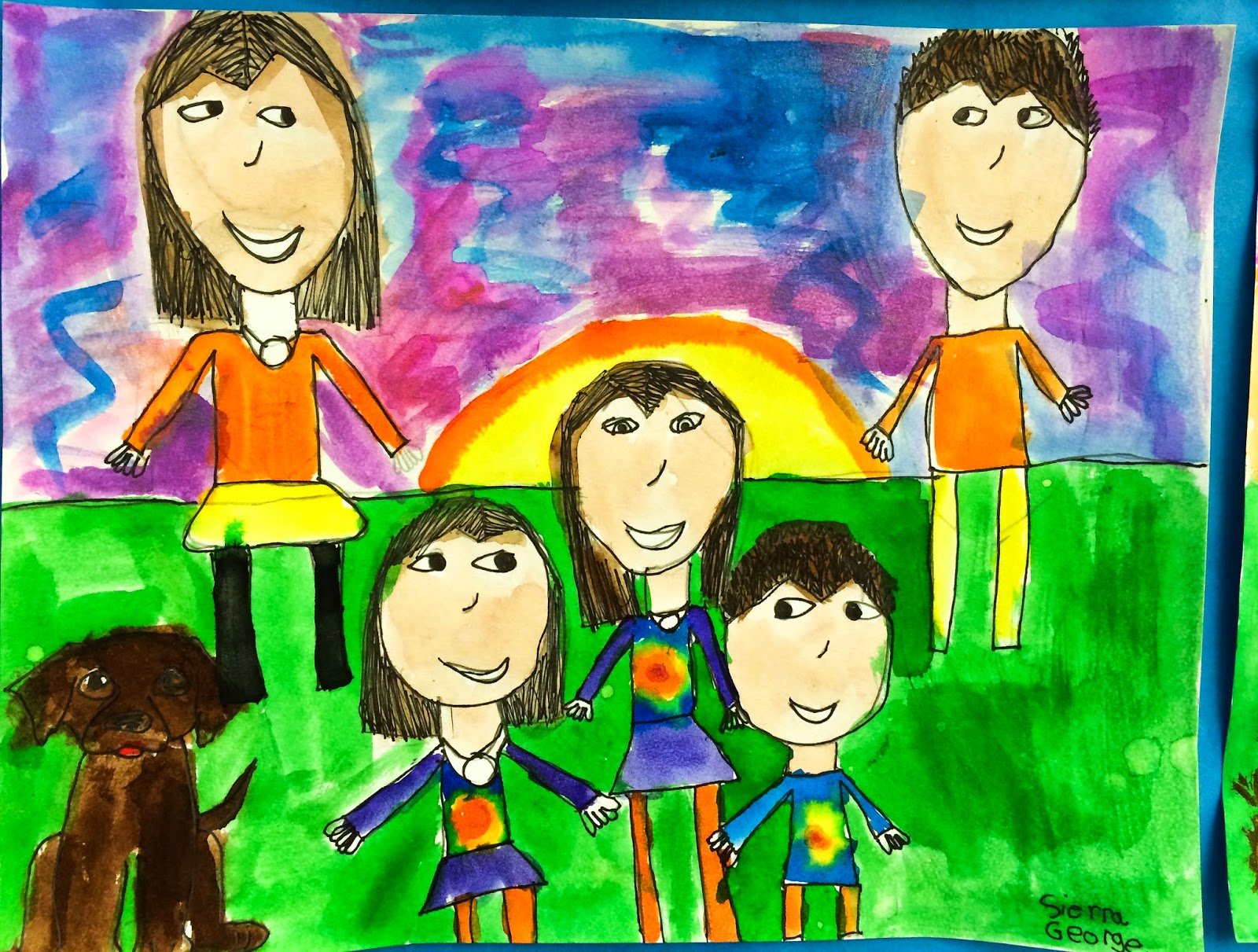Рисунок портрет семьи для детей