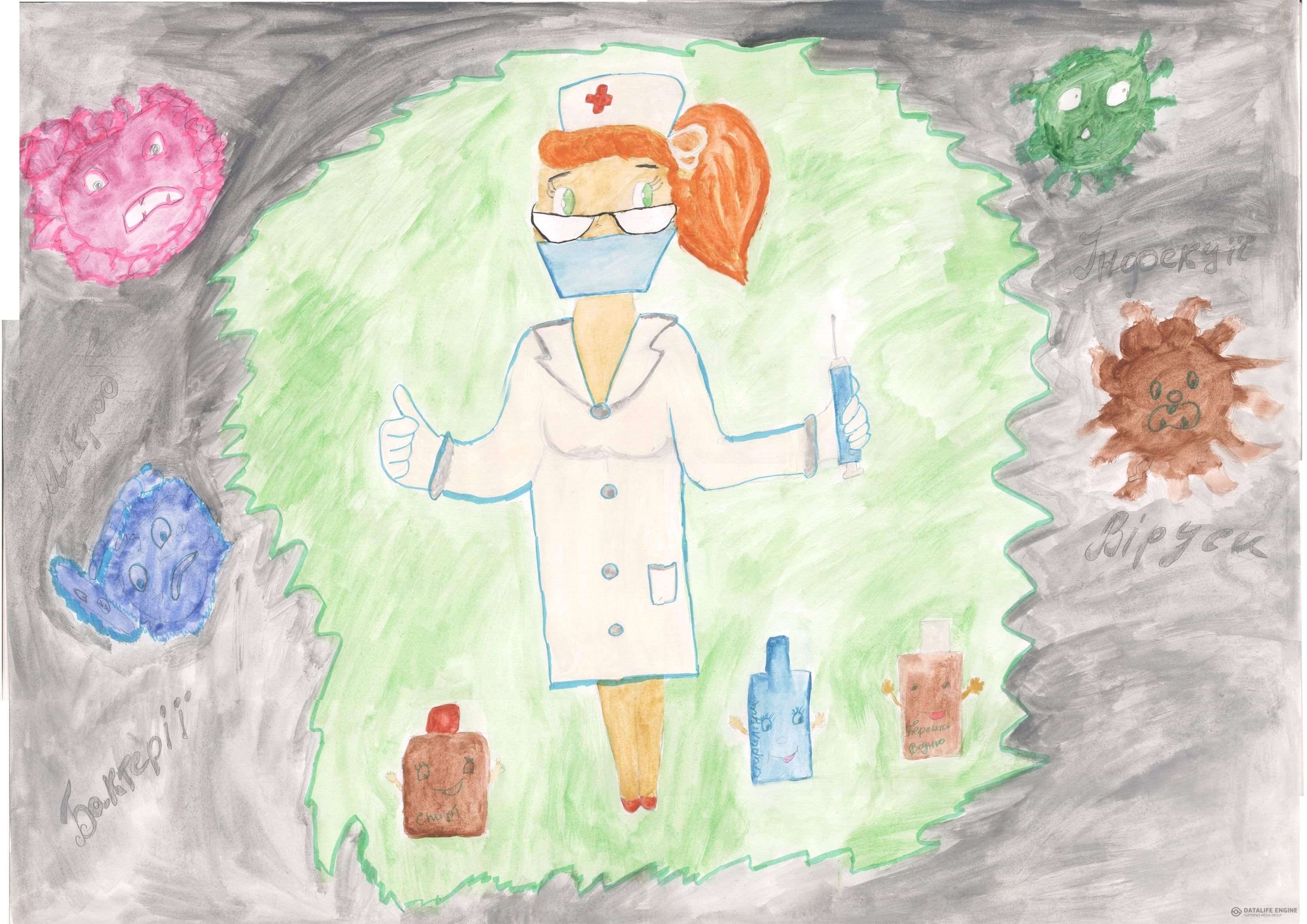 Детские рисунки на тему профессии врач
