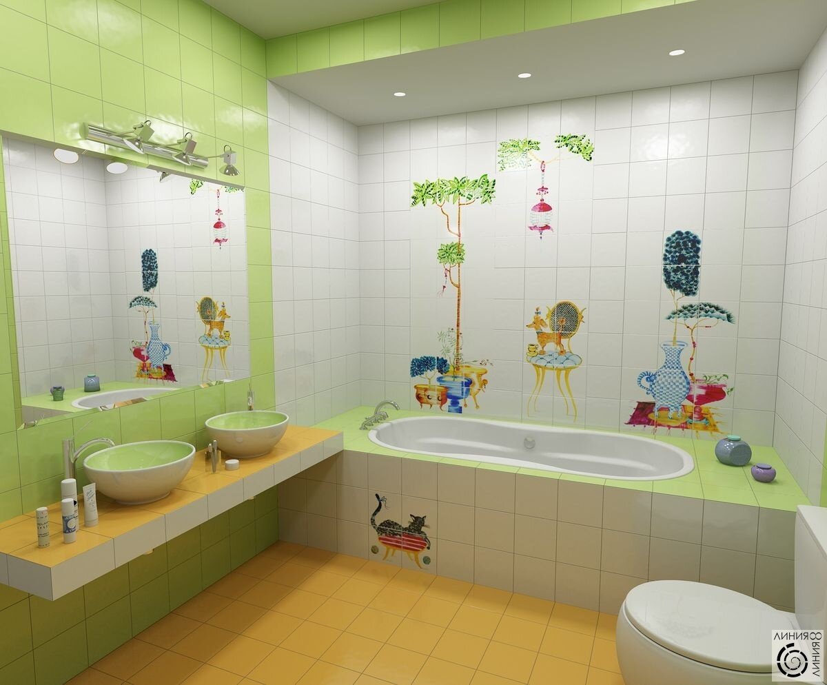 Картинки ванной для детей. Детская ванная комната. Детская плитка для ванной. Ванная в детском саду. Ванная комната детская для детей.