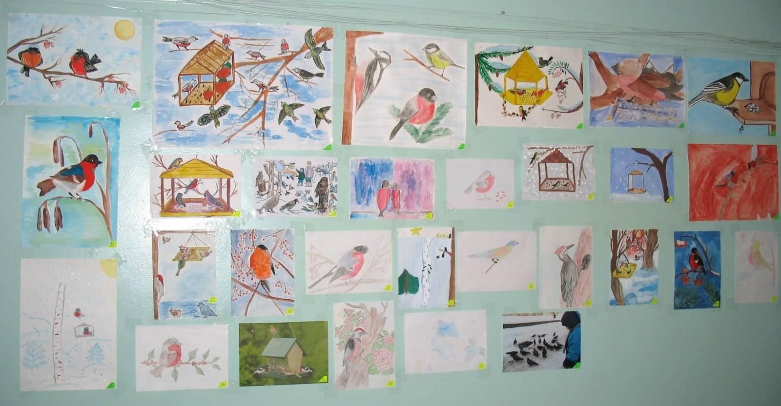 Выставка зимующие птицы в детском саду