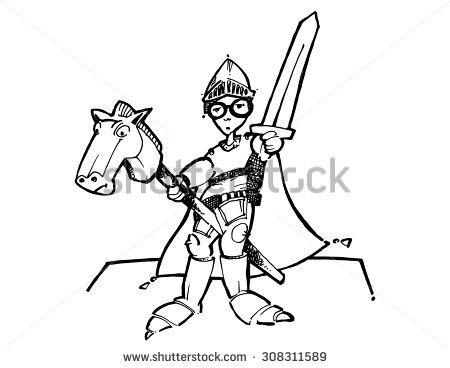 Детский рисунок рыцарь на коне (36 фото)