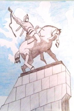 Рисунок салавата юлаева на коне